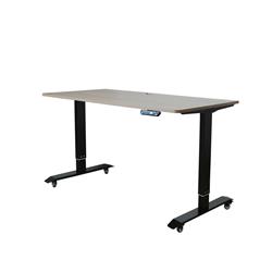 Ab-52b 52 In. Ergonomic Electric Adjustable Height Desk With Black Legs, Natural Oak