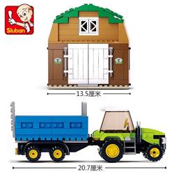 Cow Farm Barn And Tractor Building Brick Set (512pcs)