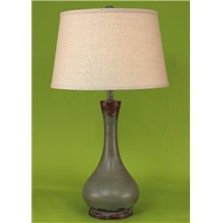 Coast Lamp Manufacturer 14-c5e Aged Atlantic Grey Smooth Genie Bottle Table Lamp - 28 In.