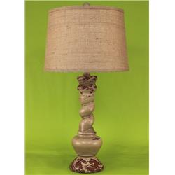Coast Lamp Manufacturer 14-c6c Aged Cottage Country Twist Table Lamp With Burlap Shade - 31 In.
