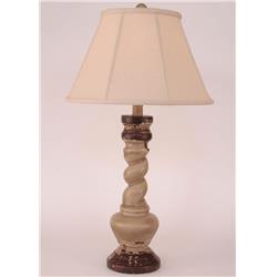 Coast Lamp Manufacturer 14-c7b Aged Cottage Country Twist Table Lamp With Lined Linen Shade - 31 In.