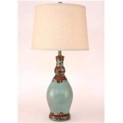 Coast Lamp Manufacturer 14-c9c Aged Turquoise Sea Slender Neck Casual Table Lamp - 30 In.