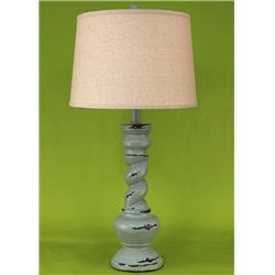 Coast Lamp Manufacturer 14-c13e Distressed Atlantic Grey Country Twist Table Lamp - 31 In.