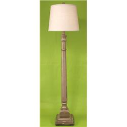 Coast Lamp Manufacturer 14-c14a Distressed Grey Square Candlestick Floor Lamp - 64 In.