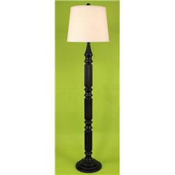 Coast Lamp Manufacturer 14-c16a Distressed Black Ribbed Floor Lamp - 62 In.