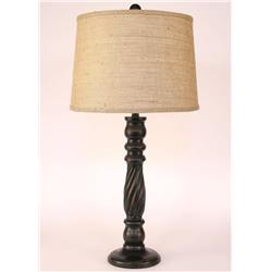 Coast Lamp Manufacturer 14-c20a Distressed Black Swirl Table Lamp - 31.5 In.