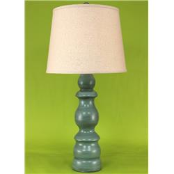Coast Lamp Manufacturer 14-c29c Glazed Turquoise Sea Tall Slender Swirl Table Lamp - 37.5 In.