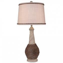 Coast Lamp Manufacturer 14-b2d Cottage Rope & Twist Table Lamp - 31 In.
