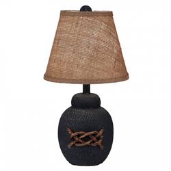 Coast Lamp Manufacturer 14-b6d Weathered Navy Nautical Knot Accent Lamp - 18 In.