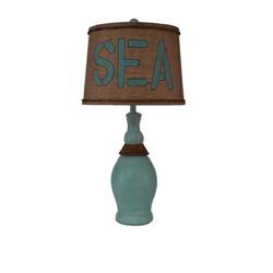 Coast Lamp Manufacturer 16-b5b Solid Cottage & Red Small Bouy With White Rope Accent Lamp