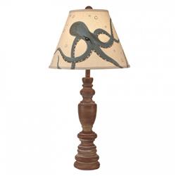 Coast Lamp Manufacturer 16-b9e Sandlewood Candlestick Table Lamp With Seamist Octopus Shade