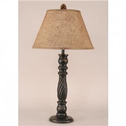 Coast Lamp Manufacturer 12-r4c Distressed Black Swirl Table Lamp With Real Pine Cone Accent - 32 In.