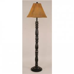 Coast Lamp Manufacturer 12-r5c Distressed Black Swirl Floor Lamp With Faux Leather Shade - 62 In.