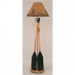 Coast Lamp Manufacturer 12-r11d Stain & Green 2 Paddle Floor Lamp - 63 In.