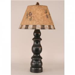 Coast Lamp Manufacturer 12-r35b Distressed Black Farmhouse Table Lamp With Pine Cone Shade - 32 In.