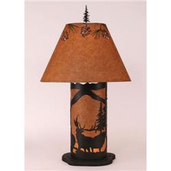 Coast Lamp Manufacturer 15-r6c Kodiak Small Elk Scene Table Lamp With Night Light - 31.5 In.