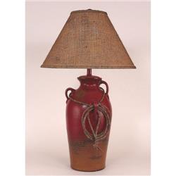 Coast Lamp Manufacturer 15-r17c Firebrick 3 Handled Table Lamp With Lasso - 30 In.