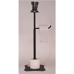 Coast Lamp Manufacturer 15-r20f Iron Cowboy Boots Toilet Paper Stand - Burnt Sienna