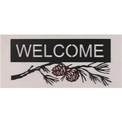 Coast Lamp Manufacturer 15-r22c Iron Pine Cone Branch Welcome Sign