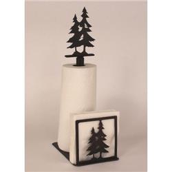 Coast Lamp Manufacturer 15-r23n Iron Double Pine Tree Paper Towel & Napkin Holder - Burnt Sienna