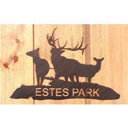 Coast Lamp Manufacturer 15-r26c Iron Elk Family Personalized Sign - Burnt Sienna