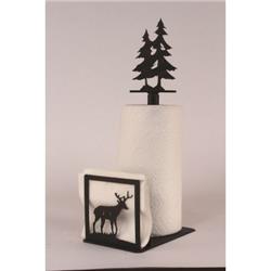 Coast Lamp Manufacturer 15-r27k Iron Deer & Tree Paper Towel & Napkin Holder