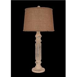 Coast Lamp Manufacturing 17-c4b Distressed Cottage Ribbed Table Lamp