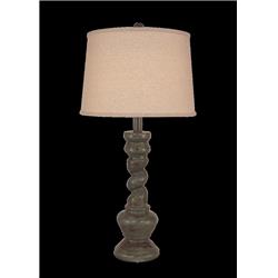 Coast Lamp Manufacturing 17-c11d Tarnished Atlantic Grey Country Twist Table Lamp