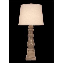 Coast Lamp Manufacturing 17-c12d Heavy Distressed Grey Country Squire Table Lamp