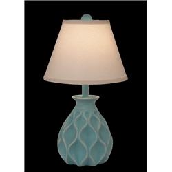 Coast Lamp Manufacturing 17-c34a Weathered Turquoise Sea Indented Diamond Accent Lamp