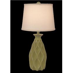 Coast Lamp Manufacturing 17-c34b Weathered Lime Indented Diamond Table Lamp