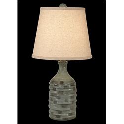 Coast Lamp Manufacturing 17-c34d Atlantic Grey Glazed Slender Thatched Accent Lamp
