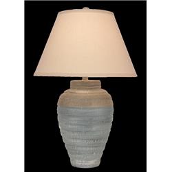 Coast Lamp Manufacturing 17-b64c Cottaged Seamist & Shoreline Tan Small Pottery Table Lamp