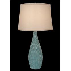 Coast Lamp Manufacturing 17-b65a Weathered Turquoise Sea Beaded Vase Table Lamp