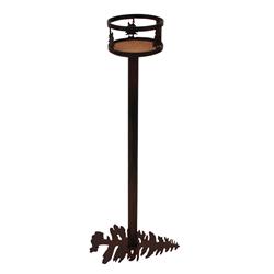 Coast Lamp Manufacturer 17-ra44d Iron Double Tree Band Drink Holder With Pine Tree Base