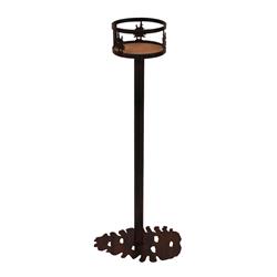Coast Lamp Manufacturer 17-ra44e Iron Double Tree Band Drink Holder With Pine Cone Base