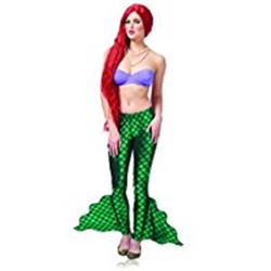 32107-m Adult Pants Mermaid, Green - Medium