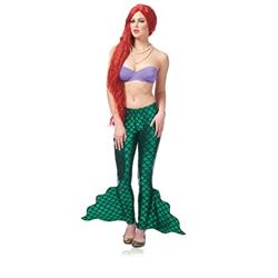 32107-s Adult Pants Mermaid, Green - Small