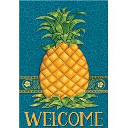3119fm Pineapple Welcome Double Sided Garden Flag