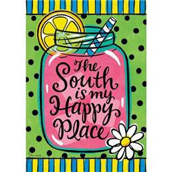 3616fl The South Is My Happy Place Double Sided House Flag