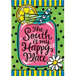 3616fm The South Is My Happy Place Double Sided Garden Flag