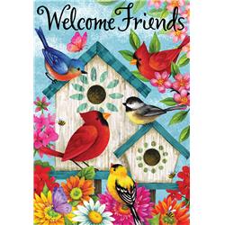 3642fm Welcome Friends Double Sided Garden Flag
