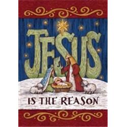 3864fl 28 X 40 In. Jesus Is The Reason Reversible House Polyester Flag