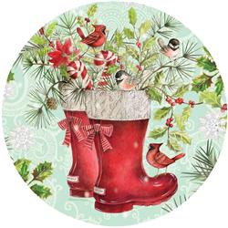 3873mg 6 In. Round Santa Boots Accent Magnet