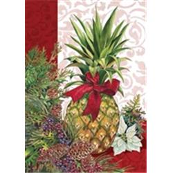 3879fl 28 X 40 In. Holiday Pineapple House Polyester Flag