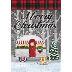 4125fl 28 X 40 In. Merry Christmas Camper Double Sided House Flag