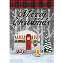 4125fm 12 X 18 In. Merry Christmas Camper Double Sided Garden Flag