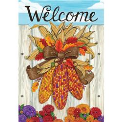4133fm 12 X 18 In. Indian Corn Thanksgiving Double Sided Garden Flag