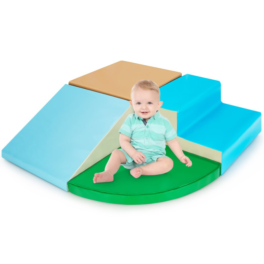 SP37331BL Indoor Toddler Playtime Corner Climber Play Set, Blue - 4 Piece