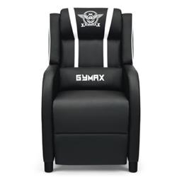 HW65746WH Massage Racing Gaming Single Recliner Chair, White